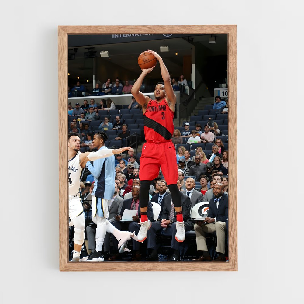 Poster Cj McCollum en Action – affiche Basketball (vue 4)